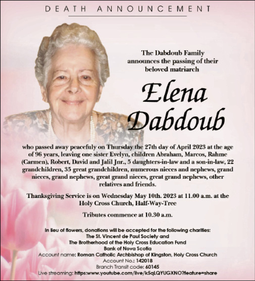 Tribute to Elena&nbsp;Dabdoub